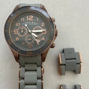 Marc Jacobs grey and rose gold watch